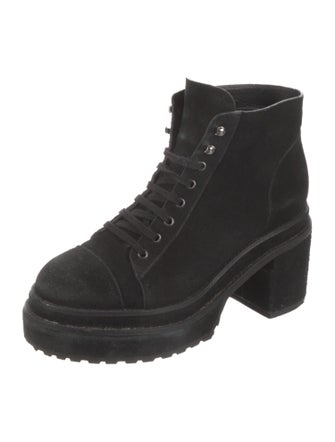 Cult Gaia Suede Combat Boots