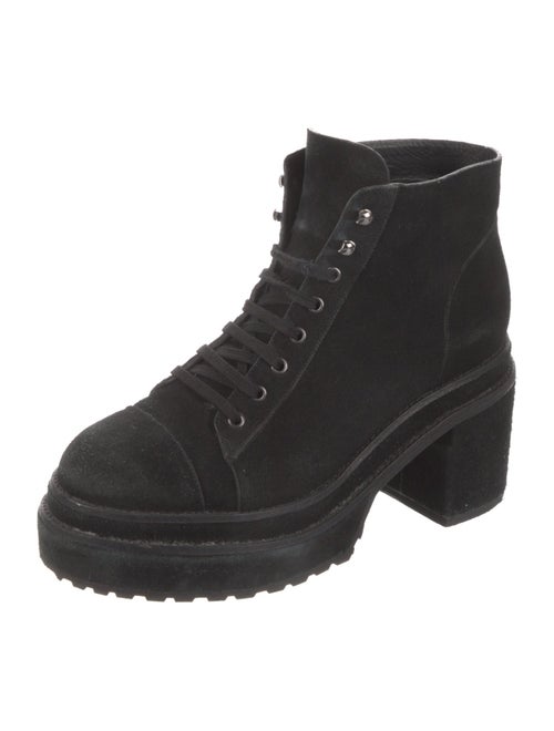 Cult Gaia Suede Combat Boots