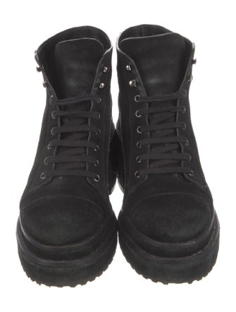 Cult Gaia Suede Combat Boots