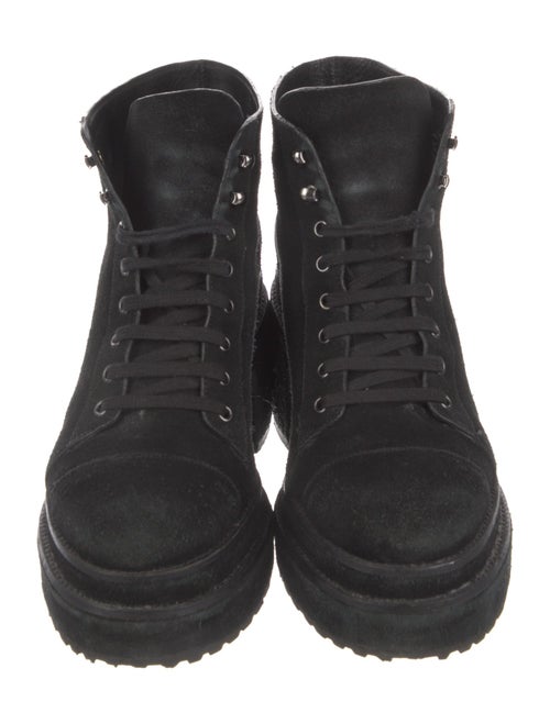 Cult Gaia Suede Combat Boots