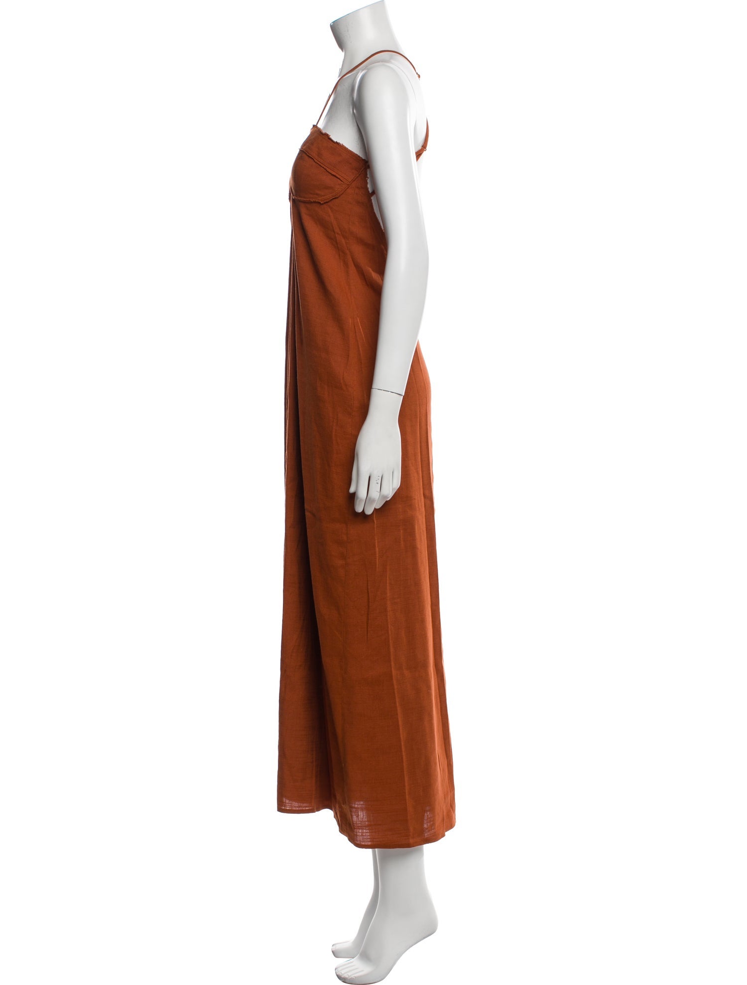 Cult Gaia Linen Midi Length Dress