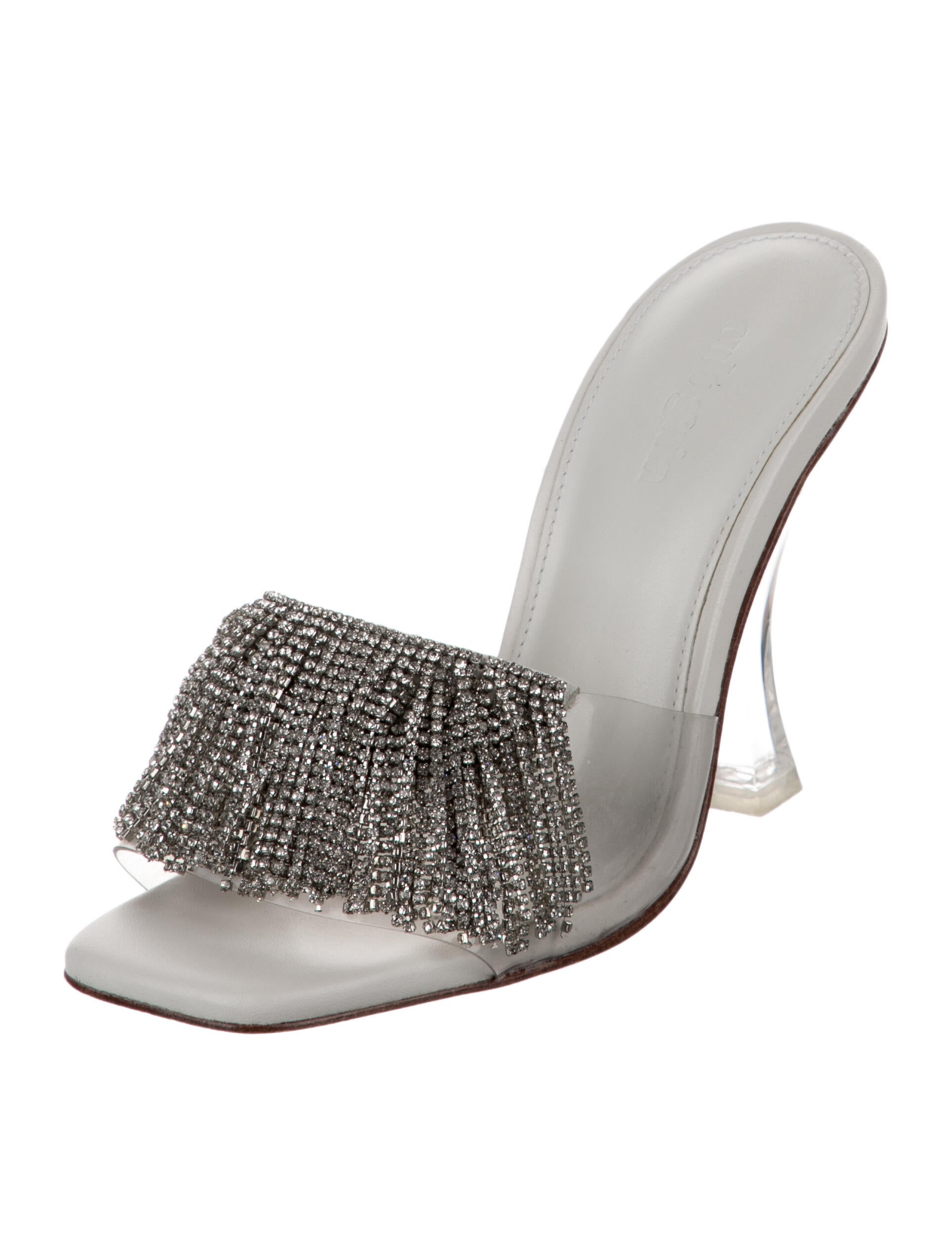Cult Gaia PVC Crystal Embellishments Slides