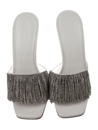 Cult Gaia PVC Crystal Embellishments Slides