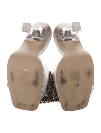 Cult Gaia PVC Crystal Embellishments Slides