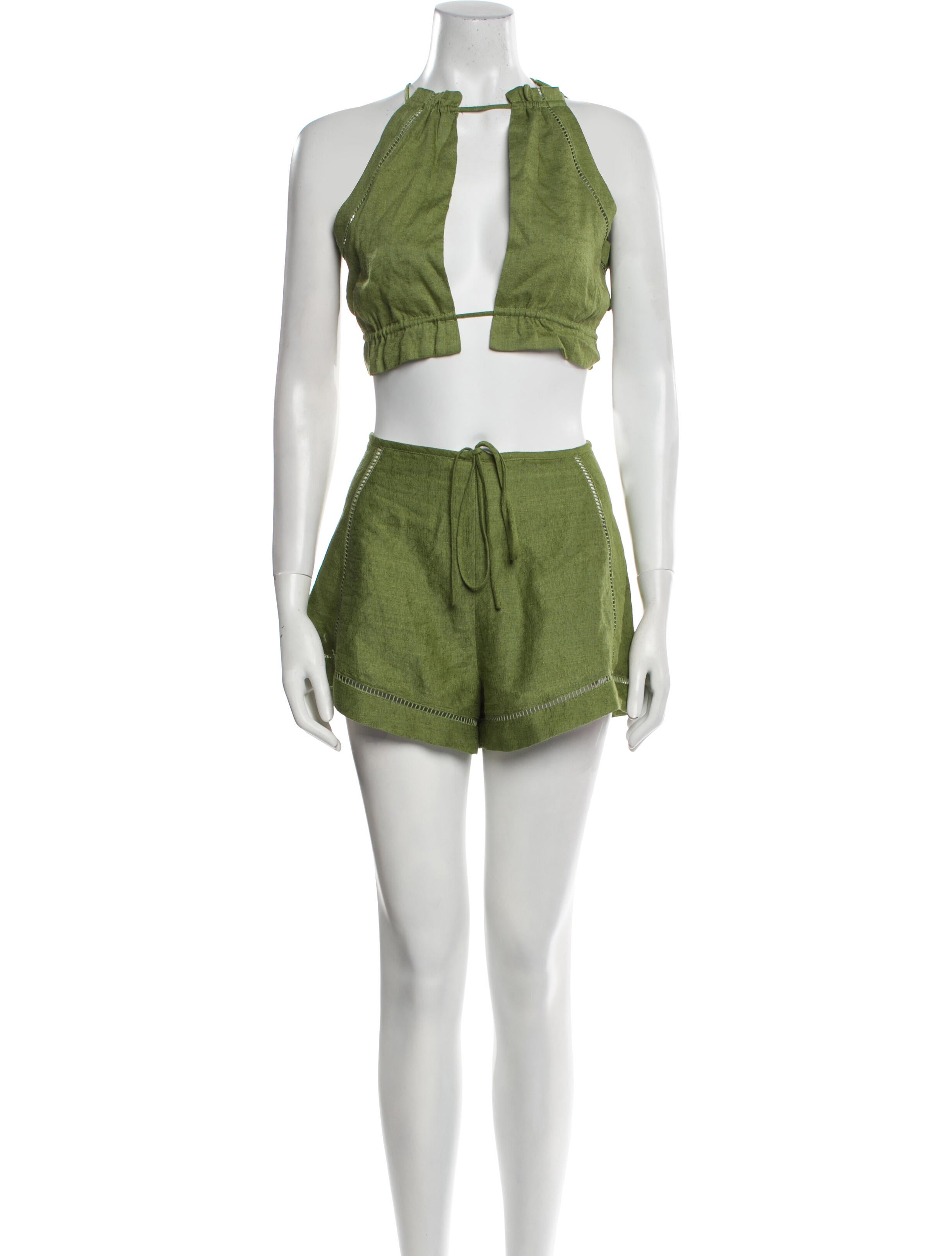 Cult Gaia Linen Short Set