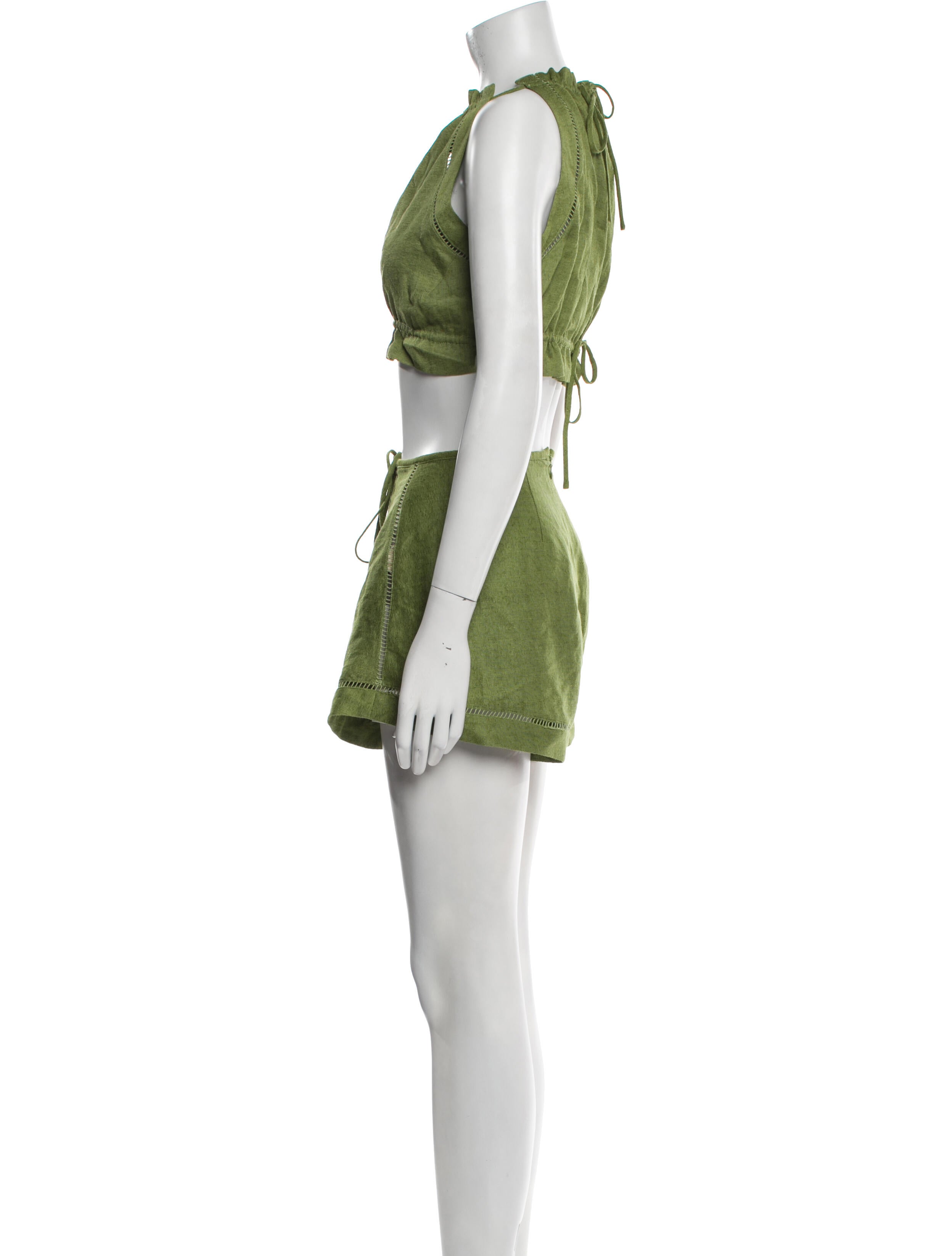 Cult Gaia Linen Short Set