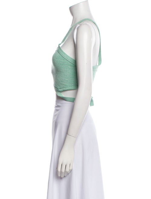 Cult Gaia Square Neckline Sleeveless Crop Top
