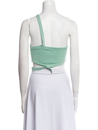 Cult Gaia Square Neckline Sleeveless Crop Top