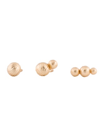 Cult Gaia Bijan Textured Cocktail Rings Set Of Three