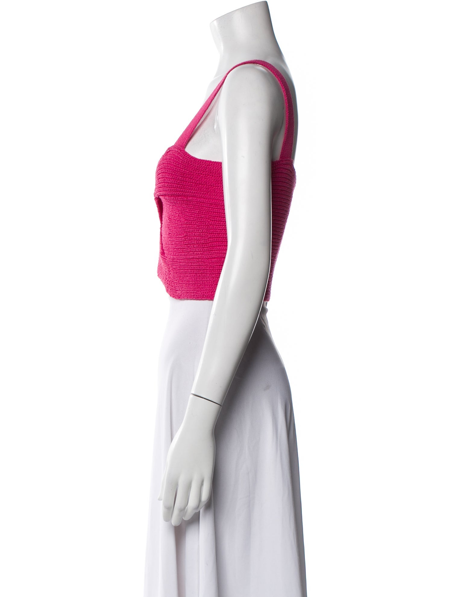 Cult Gaia Square Neckline Sleeveless Crop Top