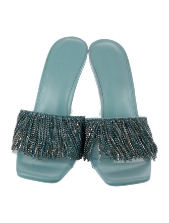 Cult Gaia PVC Crystal Embellishments Slides