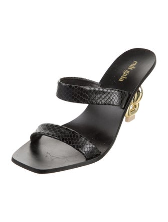 Cult Gaia Leather Slides