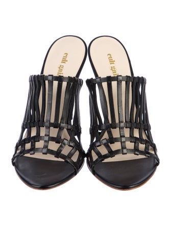 Cult Gaia Leather Slides