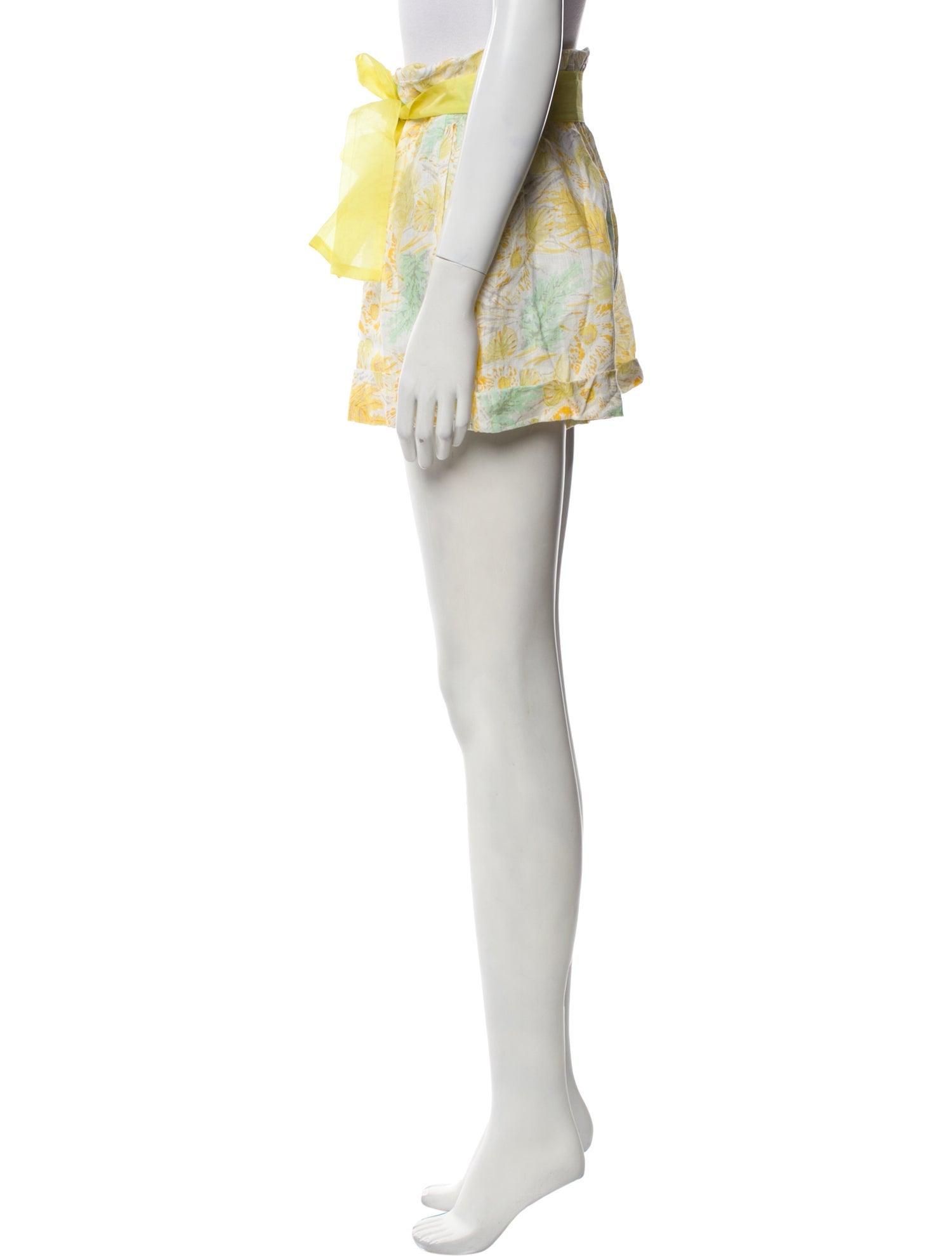 Cult Gaia Floral Print Mini Shorts