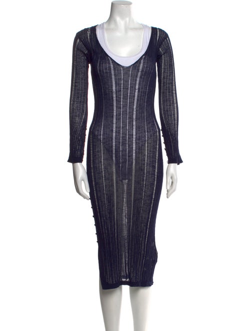 Cult Gaia Striped Midi Length Dress