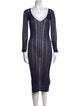 Cult Gaia Striped Midi Length Dress