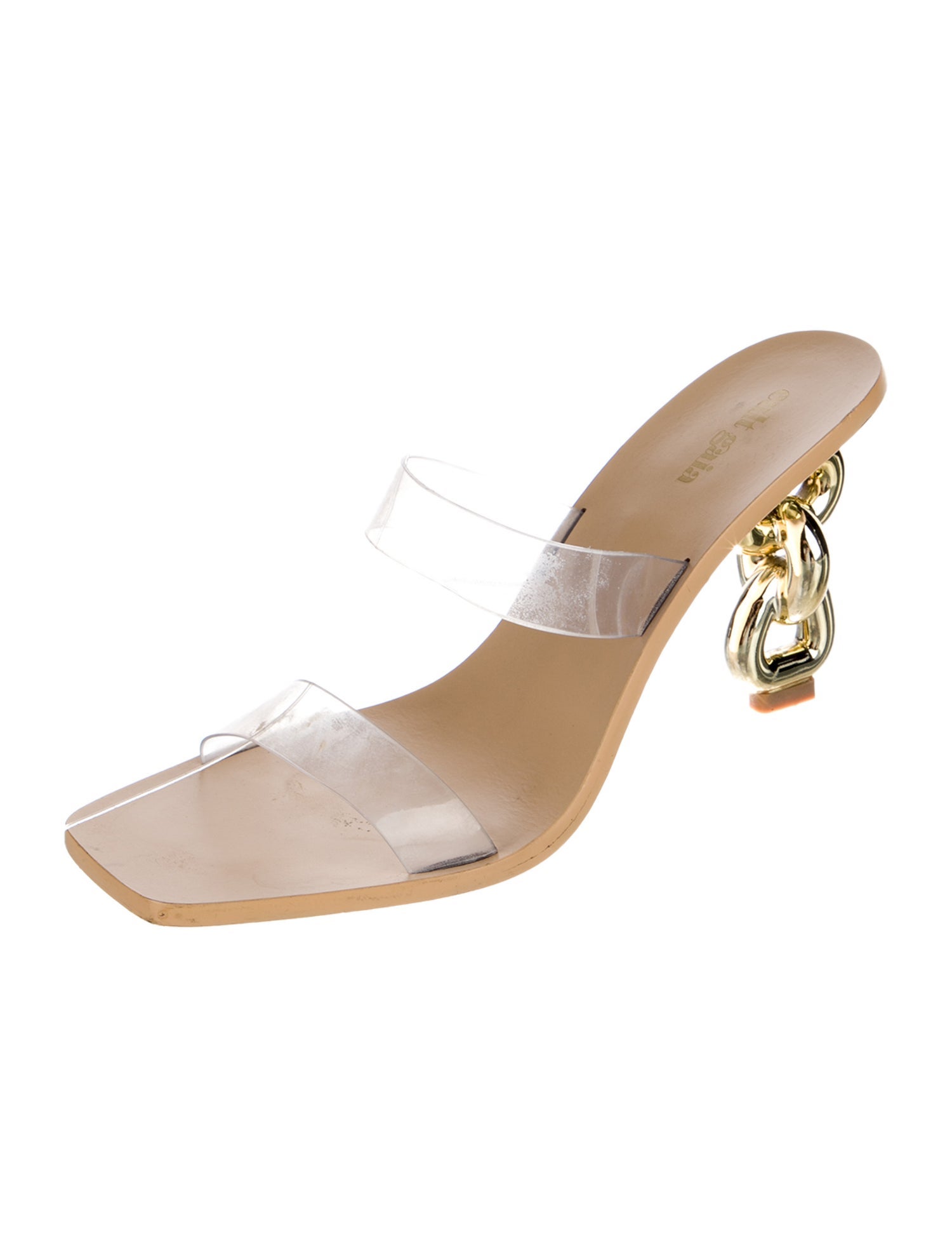 Cult Gaia PVC Chain-Link Accents Slides