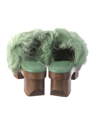 Cult Gaia Shearling Mules