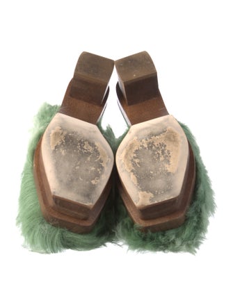 Cult Gaia Shearling Mules