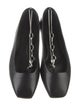 Cult Gaia Leather Chain-Link Accents Ballet Flats