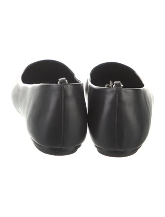 Cult Gaia Leather Chain-Link Accents Ballet Flats