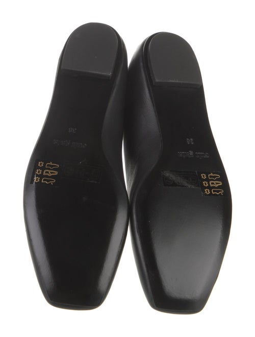 Cult Gaia Leather Chain-Link Accents Ballet Flats