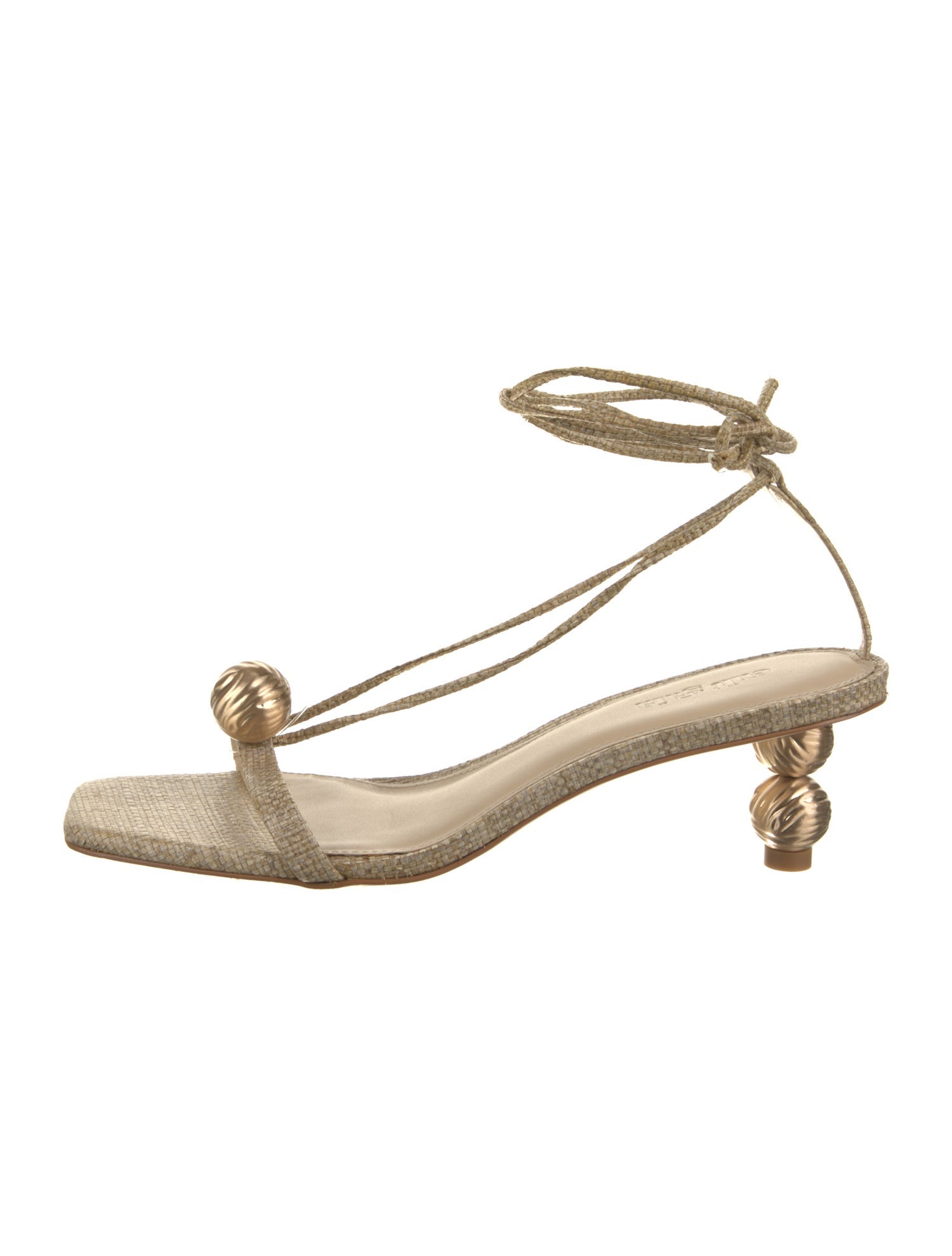 Cult Gaia Raffia Slingback Sandals