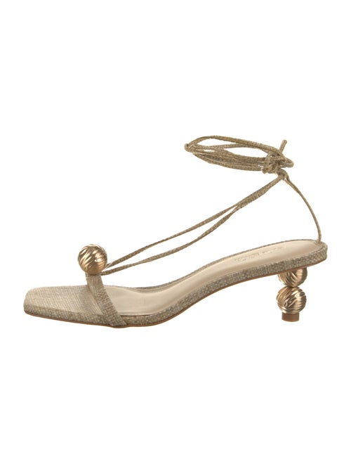 Cult Gaia Raffia Slingback Sandals
