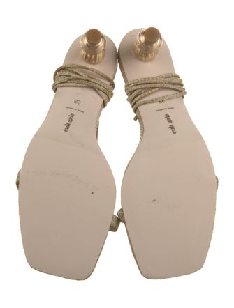 Cult Gaia Raffia Slingback Sandals