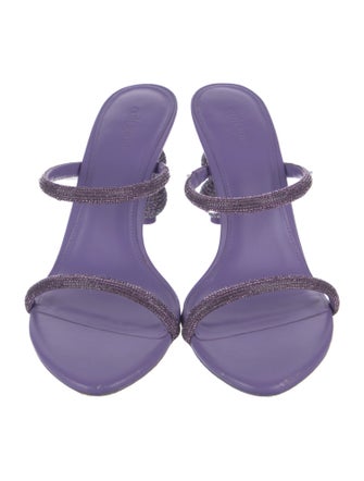 Cult Gaia Crystal Crystal Embellishments Slides