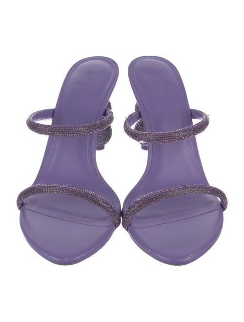 Cult Gaia Crystal Crystal Embellishments Slides