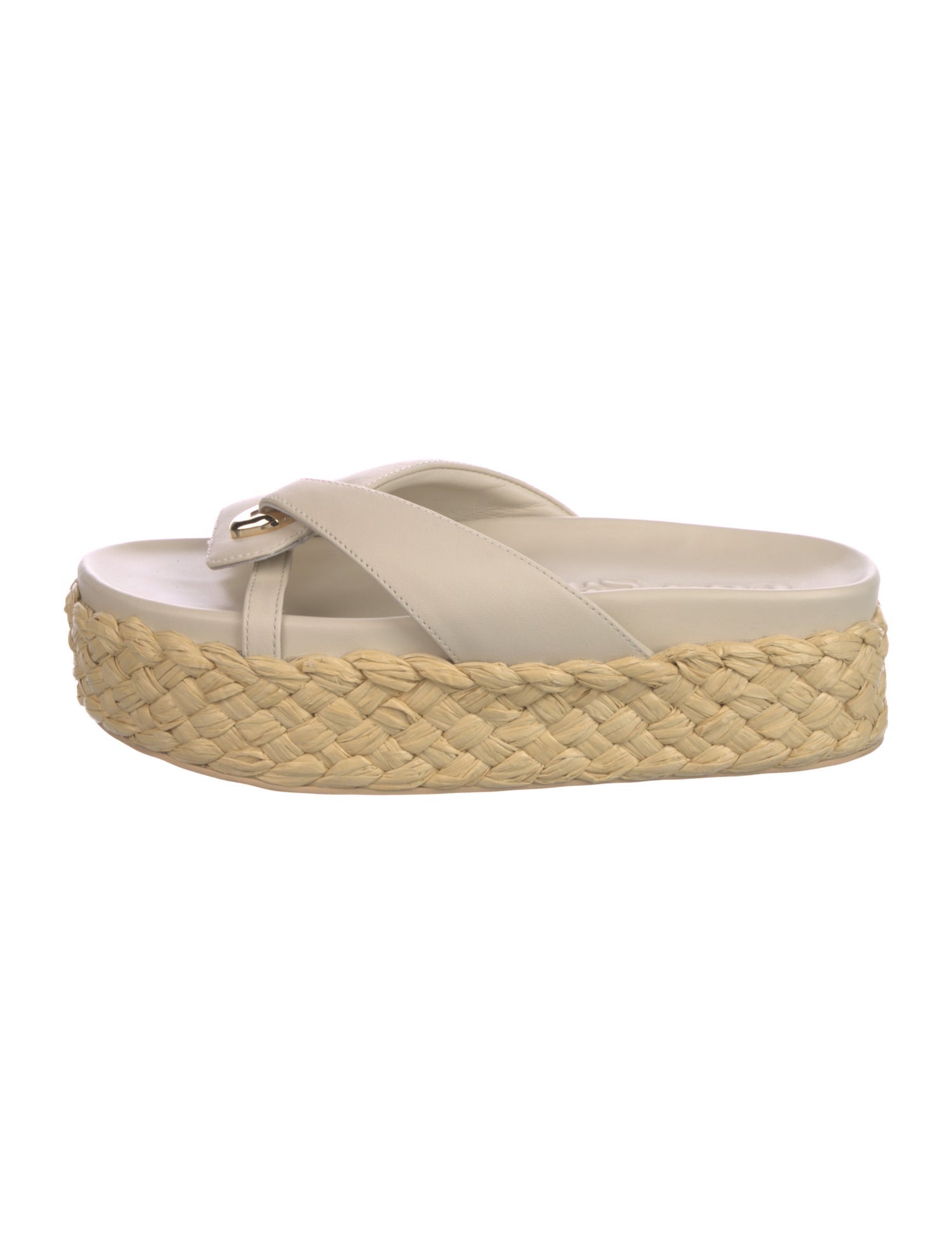 Cult Gaia Leather Braided Accents Espadrilles