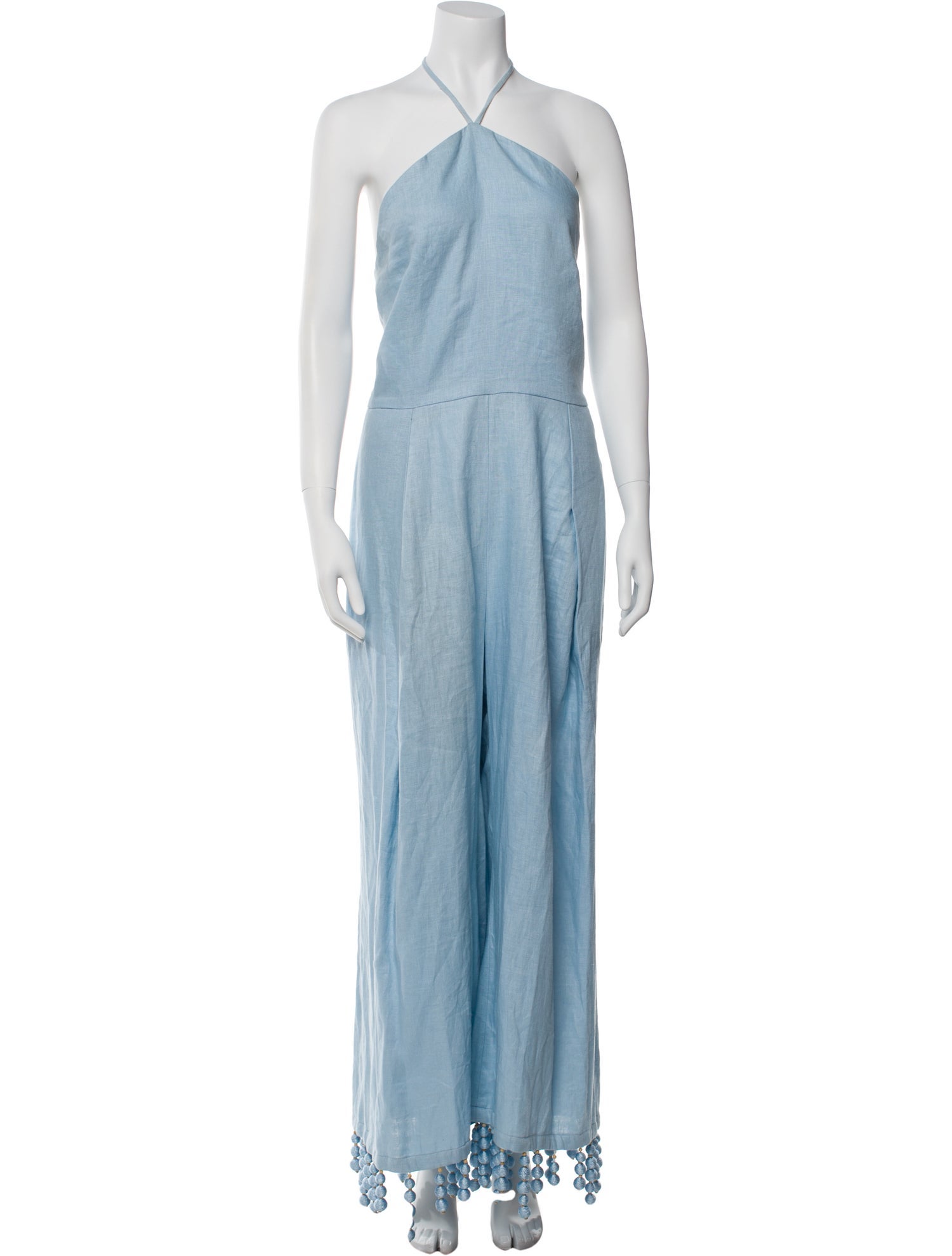 Cult Gaia Linen Halterneck Jumpsuit