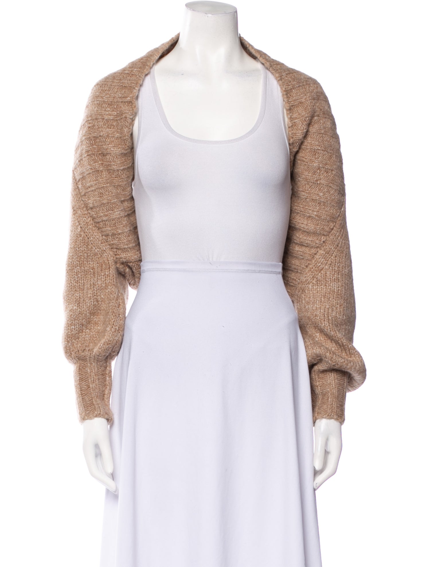 Cult Gaia Nylon Open Front Sweater