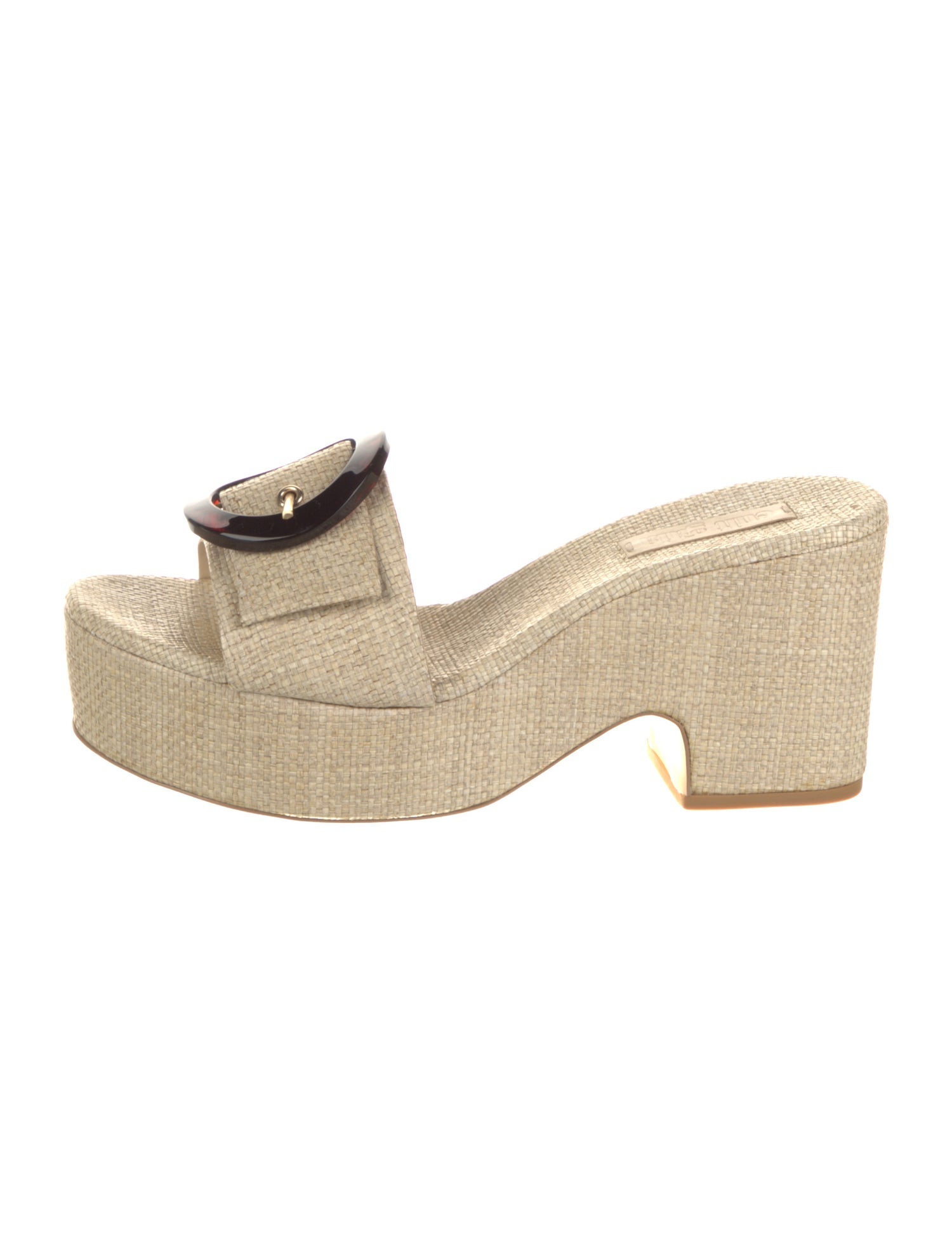 Cult Gaia Raffia Slides
