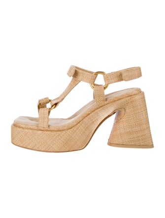 Cult Gaia Straw Sandals