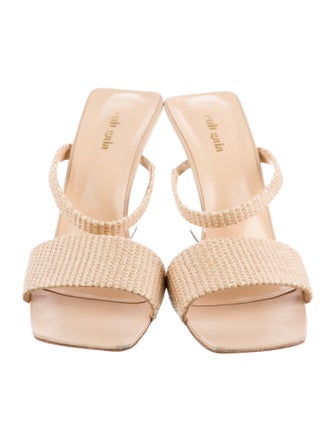 Cult Gaia Raffia Slides