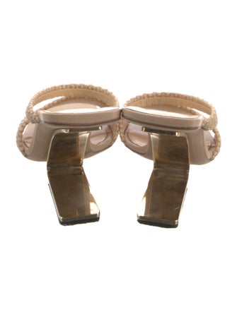 Cult Gaia Leather Whipstitch Trim Slides