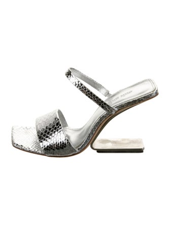 Cult Gaia Leather Cutout Accent Slides