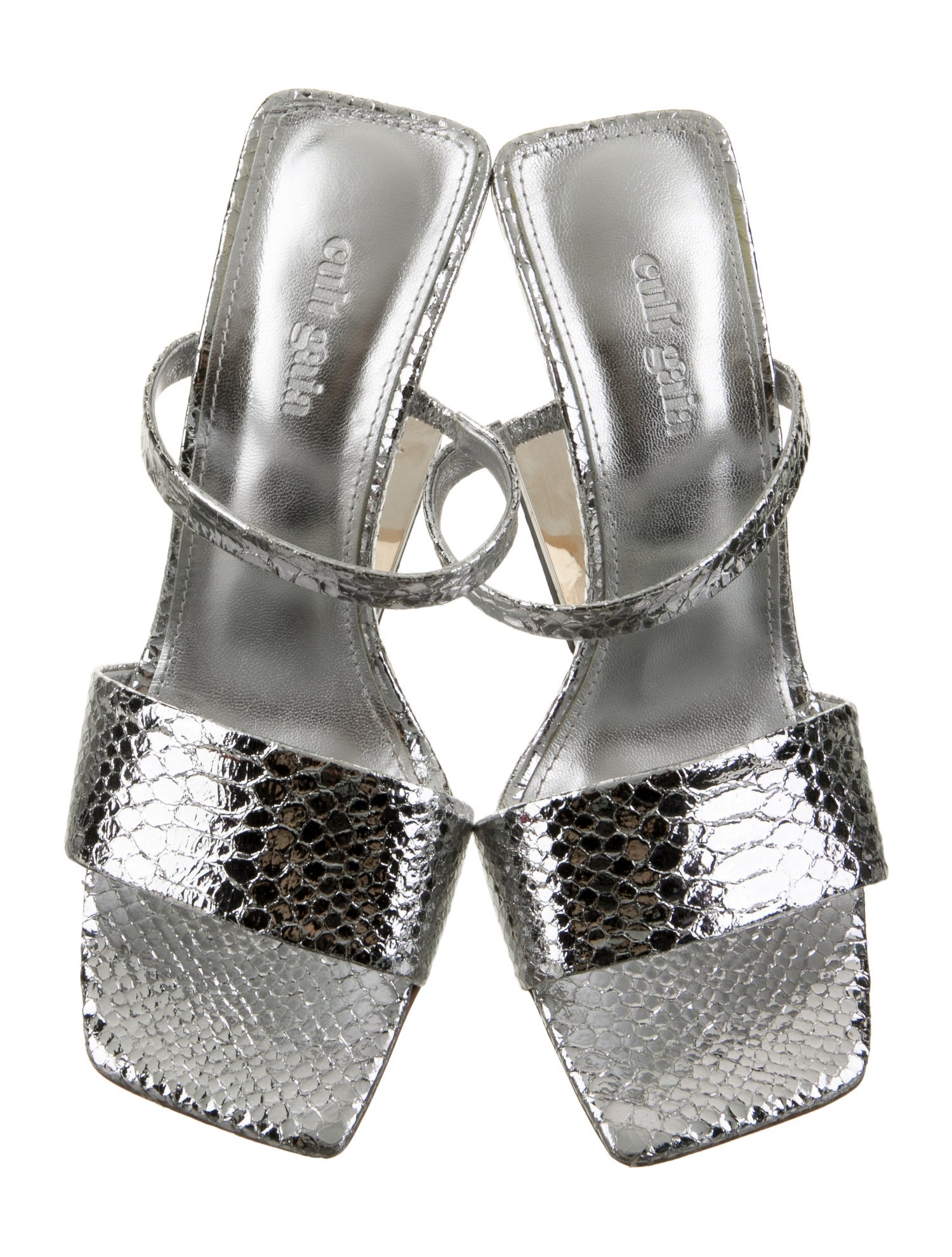 Cult Gaia Leather Cutout Accent Slides