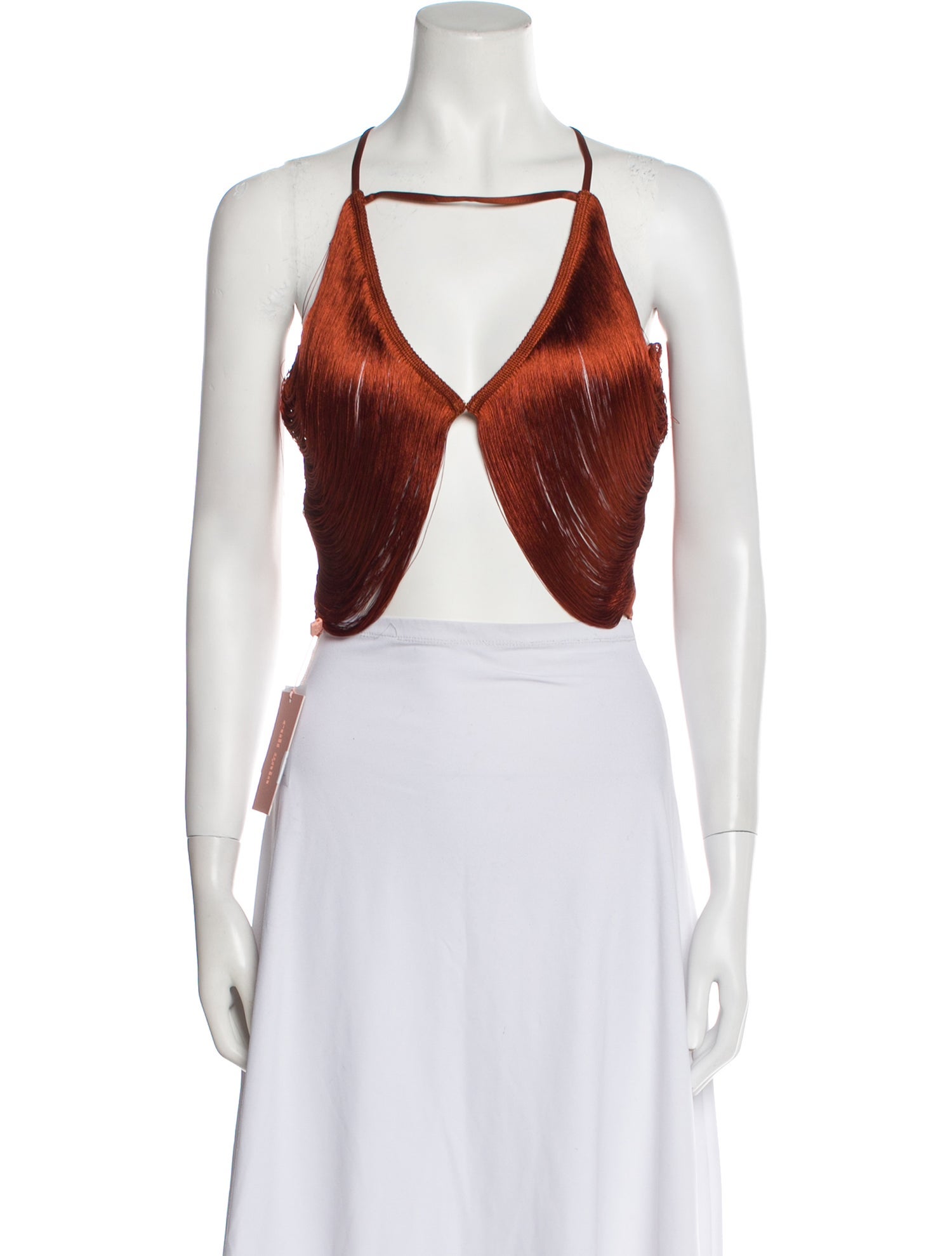 Cult Gaia V-Neck Sleeveless Crop Top w/ Tags