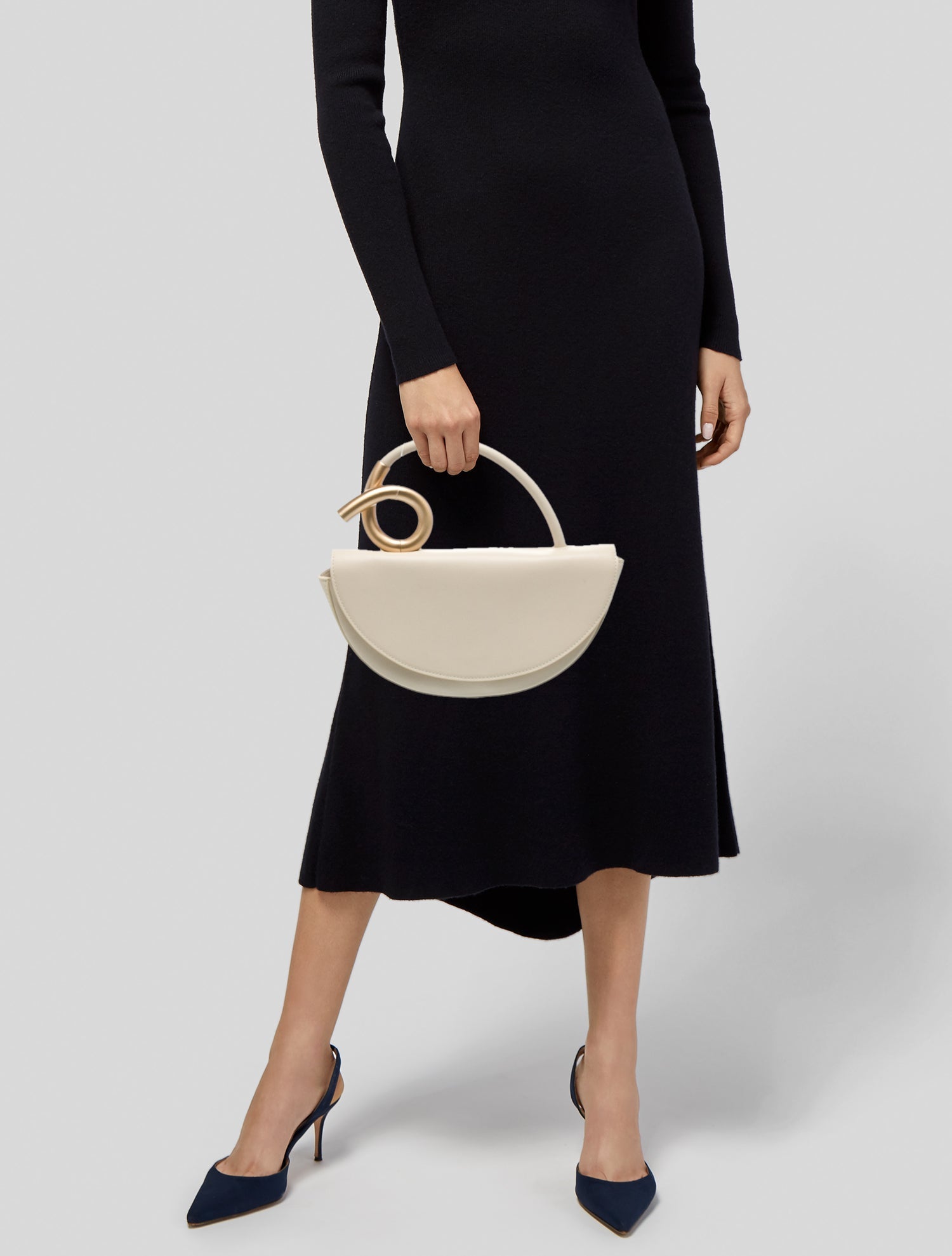Cult Gaia Leather Top Handle Bag
