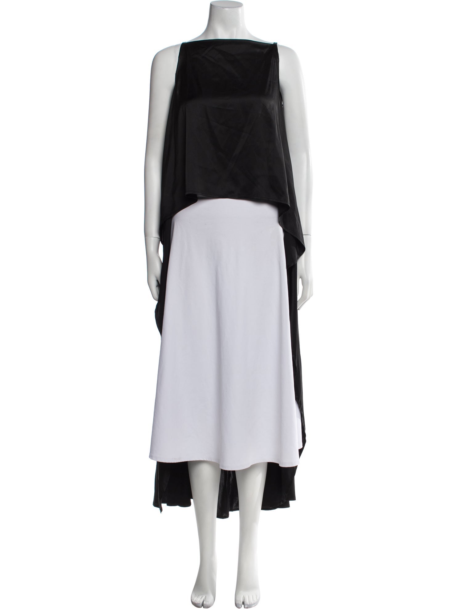 Cult Gaia Bateau Neckline Sleeveless Crop Top