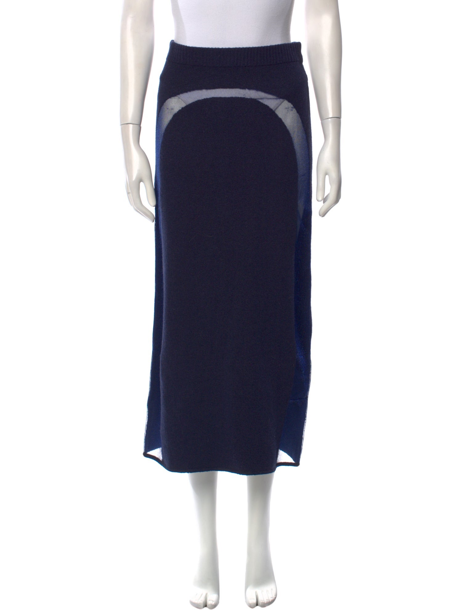 Cult Gaia Mesh Accents Midi Length Skirt