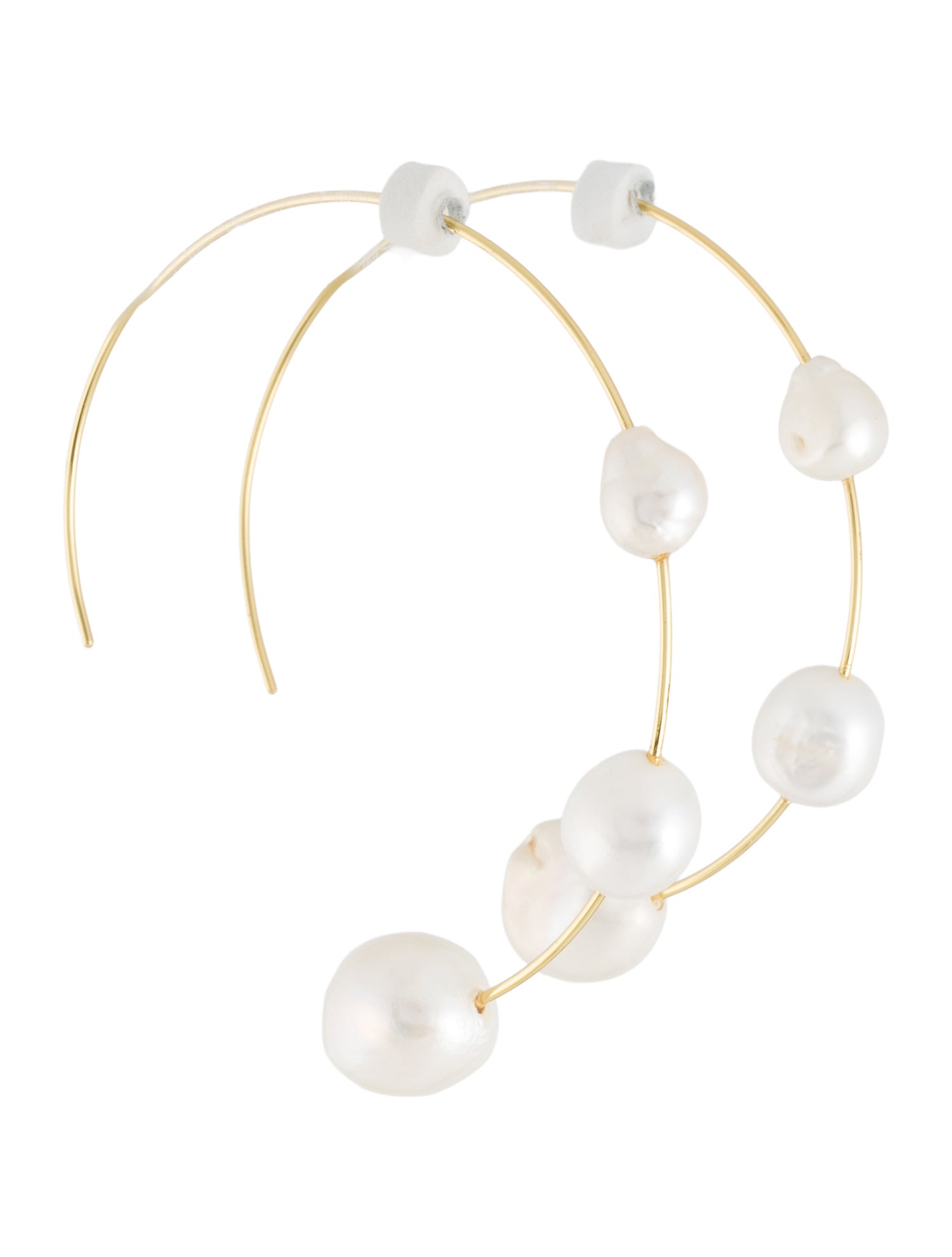 Cult Gaia Pearl Hoop Earrings