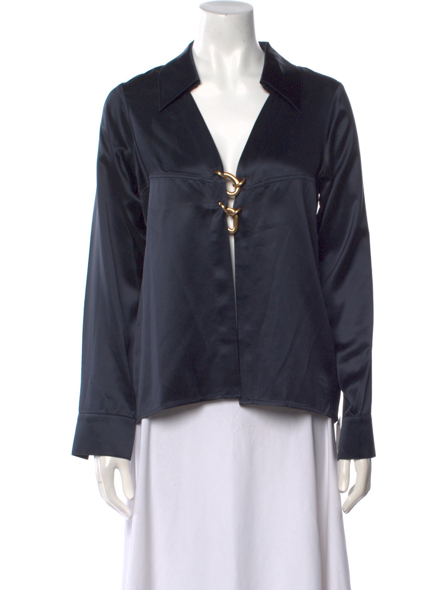 Cult Gaia V-Neck Long Sleeve Blouse
