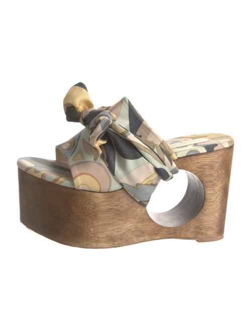 Cult Gaia Satin Printed Slides