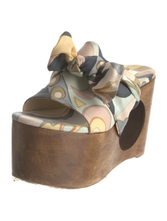 Cult Gaia Satin Printed Slides