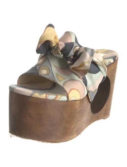 Cult Gaia Satin Printed Slides