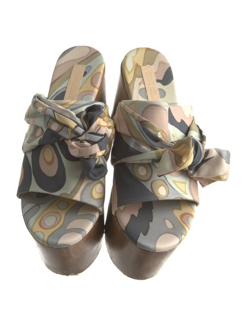 Cult Gaia Satin Printed Slides